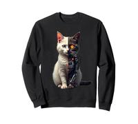 Robot Cat degli Cyborg AI Cats Robotic Kitten Dystopian Felpa