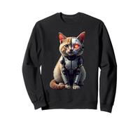 Robot Cat degli Cyborg AI Cats Robotic Kitten Dystopian Felpa