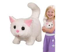 Robot Cat, Plush Realistic Electronic Cat, Interactive Stuffed Animal Robotic Kitten Toy, 7.48x4.33x6.69 Inches, Soft Companion Pet for Children, Boys, Girls, Kids