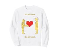 Robot Che Offre Cuore all'arte simbolica Minima Umana Felpa