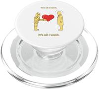 Robot che offre cuore all'arte simbolica minima umana PopSockets PopGrip per MagSafe