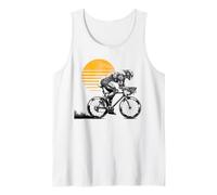 Robot ciclista retrò tramonto - ciclisti, ciclismo Canotta