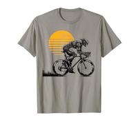 Robot ciclista retrò tramonto - ciclisti, ciclismo Maglietta