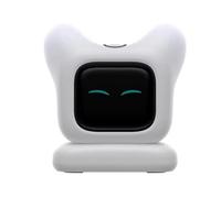 Robot Compagno da Scrivania IA, Dispositivo Animale Elettronico Vocale | Gadget Tech Interattivo con Emozioni Dinamiche for Arredo Scrivania in Ufficio, Bel Regalo Molto Creativo(White)
