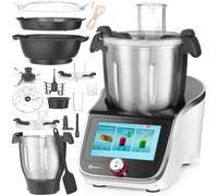 HENDICHEF Robot da cucina multifunzionale, impastatrice, multiuso, con ricettario integrato, capacità 4,5 litri, 230V, 1400W, 210x380x(H)320mm