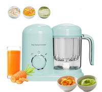 Robot cuoco frullatore bambino con cestino a vapore, facile da pulire, miscelatore a vapore multifunzione automatico per puree di casa sana, senza BPA, per bambini 4 mesi (verde)