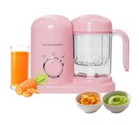 Robot cuoco frullatore bambino con cestino a vapore, facile da pulire, miscelatore a vapore multifunzione automatico per puree di casa sana, senza BPA, per bambini 4 mesi (rosa)