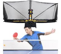 Robot da allenamento per ping pong con 100 palline, macchina automatica per palline da ping pong con rete, per centri di allenamento