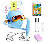 Robot da colorare per bambini, robot da disegno per bambini, 100 carte e 12 penne, robot da pittura per l'educazione della prima infanzia, robot da colorare per bambini a partire da 3 4 5 6 7 8 anni