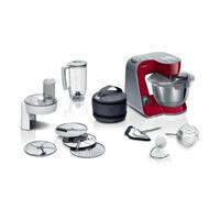 Robot da Cucina Bosch MUM5X720 1000W, 3,9 L, Rosso/Argento, Bilancia Integrata, 7 Velocità + Pulse