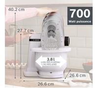 Robot da cucina BOSCH Serie 2 MUMS2AW21 - 700 W - 4 velocità - 3,8 L - 3 dischi - Tritacarne - Bianco