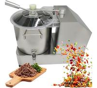 Robot Da Cucina Commerciale, 6 L/9 L/12 L Tritatutto Elettrico per Verdure Di Grande Capacità, Tritacarne Multifunzione in Acciaio Inox, Con Lama Curva, Per Cucine E Ristoranti 6L