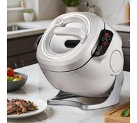 Robot Da Cucina Commerciale Da 2000 W E Fornello Automatico, Pentola In Acciaio Inossidabile Da 6 Litri Con Rotazione A 360° E Riscaldamento 3d, 3 Modalità Di Velocità Per Friggere, Zuppe E Riso - Cas