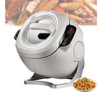 Robot da Cucina Commerciale da 2000 W, Macchina da Cucina Automatica da 6,34 Quart con Rotazione a 360°, Smart Start a 3 Velocità e One-Touch per Friggere, Stufare, Brasare