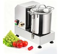 Robot da Cucina Commerciale, Tagliaverdure Elettrico, Motore Alta Potenza 1800W, Coperchio Sicurezza Trasparente, Tritura Efficientemente Carne, Verdure, Noci, Zenzero, Aglio(6L)