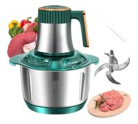 Robot Da Cucina Compatto In Acciaio Inossidabile A 5 Velocità, Tritatutto Elettrico Da 5 Litri, Tritacarne E Tritaverdure, Potente Motore In Rame Da 500W, Per Frutta, Carne E Frutta Secca(Green)