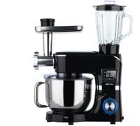 Robot da cucina con ciotola di miscelazione riscaldabile, 6,2 l e frullatore, 2000 W, con bilancia, 6 velocità e display touch - Impastatrice per pane, pizza, torte, pasta e frullati