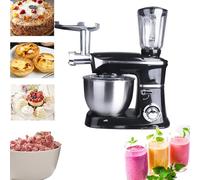 Robot da cucina, frullatore e impastatrice 3 in 1 con tritacarne e spremiagrumi, 6 velocità per lavori in cucina versatili, include gancio per impastare, frusta e impastatrice piatta.