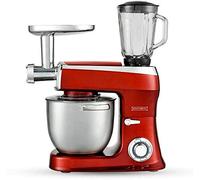 ROBOT DA CUCINA IMPASTATRICE PLANETARIA 3 IN 1 TRITACARNE FRULLATORE 2100W 7,5 L (rosso)