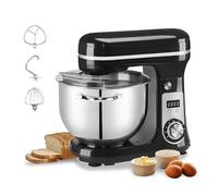 Robot Da Cucina Mixer Con Ciotola In Acciaio Inossidabile 6L Sbattitore Elettrico Impastatrice Planetaria Con Ganci Per Pasta, Frusta, Frullino Frullatore Per Torta, Pastella, Pane, Dessert 1200W