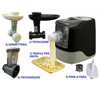 Sirge Robot da Cucina Multifunzione per Pasta Pizza Pane TritaCarne TritaVerdure Sorbetteria 6 in 1