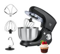 teesa Easy Cook Single Black Robot da Cucina, Mixer, 1400 W, 1 Liter, 44 Decibel, Alluminio, 6 velocità, Nero