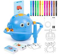 Robot Da Disegno Con Carte,Guida Vocale Interattiva | Macchina Educativa di Disegno per Bambini - Per Ragazzi E Ragazze Oltre 5 Anni Prescolari Studenti Classi Casa Feste