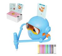 Robot da disegno intelligente - Giocattolo interattivo educativo, Giocattolo per l'apprendimento della pittura, Set da disegno creativo per bambini con 100 carte di parole e 12 penne colorate | Divert