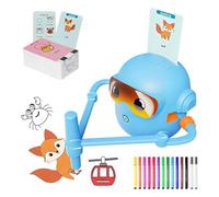 Robot Da Disegno Per Bambini | con 100 Carte Interattive Giocattolo Educativo per Creatività Artistica,Macchina Robot per Dipingere e Creare Arte - per Età Prescolare Ragazze Ragazzi Famiglie e