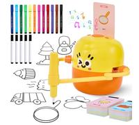 Robot da disegno per bambini, macchina da disegno educativa interattiva con interazione vocale, giocattolo di apprendimento della pittura Montessori con 150 carte di parola, compleanno per ragazzi e
