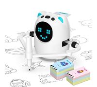Robot da disegno per bambini, macchina da disegno interattiva educativa con 100 carte, giocattoli di apprendimento Montessori per bambini 3, 4, 5, 6, 7, 8, 9 anni