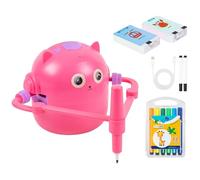 Robot da disegno per bambini, per imparare le parole con penne colorate, macchina robot interattiva con carte, giocattolo di disegno educativo, istruzioni (lingua italiana non garantita)