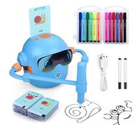 Robot Da Disegno Per Bambini, Robot Disegno Interattivo Bambini, Divertenti Robots Giocattolo Disegni Con 100 Carte Parole & 14 Pennarelli Colorati, Educativo Disegni Guida Vocale Robots Giocattolo