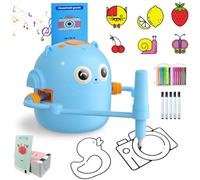 Robot Da Disegno Per L'Educazione Precoce, Strumento Educativo Con 100 Carte E 5penne, Una Scatola Di 12 Matite Colorate, Apprendimento Carino, Insegnare Arte Per Bambini, Ragazzi E