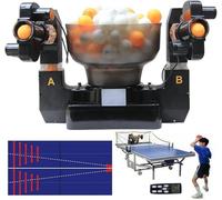 Robot da Ping Pong, Allenatore di Palline da Ping Pong, Robot da Ping Pong Automatico con Doppia Testa, Frequenza di Lancio delle Palline: 40-70 al Minuto, velocità della Pallina 4-40 M/s
