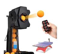 Robot da ping pong con scatola di controllo - 9 giri, programmi preimpostati (fisso/2 punti/casuale), 40m/s, 90/min, scivolo a prova di inceppamento - Tutti i livelli di abilità, Home Club