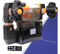 Robot Da Ping Pong, Macchina Da Ping Pong A Doppia Testa, Macchina Da Ping Pong Automatica Con Telecomando Cablato Per Allenamento - 36 Palline Con Effetti Diversi / Contiene 110 Palline Da Ping Pong