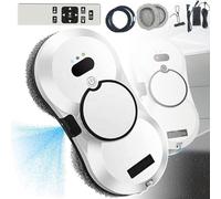 Robot Detergente per Vetri, Con Telecomando/Spruzzo D'acqua, Robot Automatico per La Pulizia Dei Vetri Delle Finestre, Pulizia Profonda, Adatto per Finestre, Piastrelle, Bagni,White