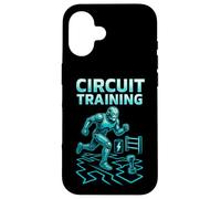Robot di allenamento a circuito - Sci Fi Gym Fitness Nerd Workout Custodia per iPhone 16