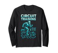 Robot di Allenamento a Circuito - Sci Fi Gym Fitness Nerd Workout Maglia a Manica