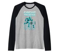 Robot di Allenamento a Circuito - Sci Fi Gym Fitness Nerd Workout Maglia con Maniche Raglan