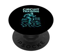 Robot di allenamento a circuito - Sci Fi Gym Fitness Nerd Workout PopSockets PopGrip Adesivo