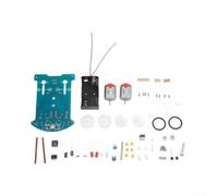 Robot Didattico Tracciamento per linea Nera LED Robot Didattico | Segue per linea nera automaticamente, sensore per preciso per curve, per ideale automazione didattica