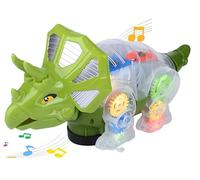 Robot Dinosauro Luci Suoni Movimento Bump & Go Versi Reali Musica Tirrannosauro Triceratopo Trex Cammina Si Illumina Dinosauro Giocattolo Camminante Cyber Velociraptor Tirannosauro Robot Dino (B)