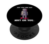 Robot divertente Malfunzionamento Tech Nerd Science Robotics PopSockets PopGrip Adesivo