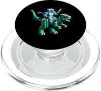Robot Equitazione Dinosauro Blocky Animal Pixel Art Game Uomini Donne PopSockets PopGrip per MagSafe