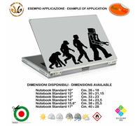 robot evolution big bang theory adesivo notebook sticker cropped pvc black white