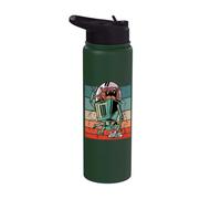 robot gatto che insegue il topo eccentrico divertente arte Stainless Steel Insulated Water Bottle