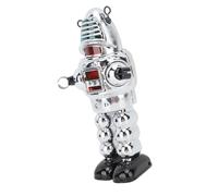Robot Giocattolo Ambulante con Tema di Scherma Unico Ed Effetti Scintillanti per Regali di Natale o Halloween, Realizzato in Metallo Resistente, 1 Pezzo (Silver)