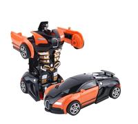 Robot giocattolo trasformatore per auto: veicolo di deformazione 2 in 1 in action figure robot per veicoli interattivi azionati ad attrito per tornare indietro e avanzare | Regalo fantastico per